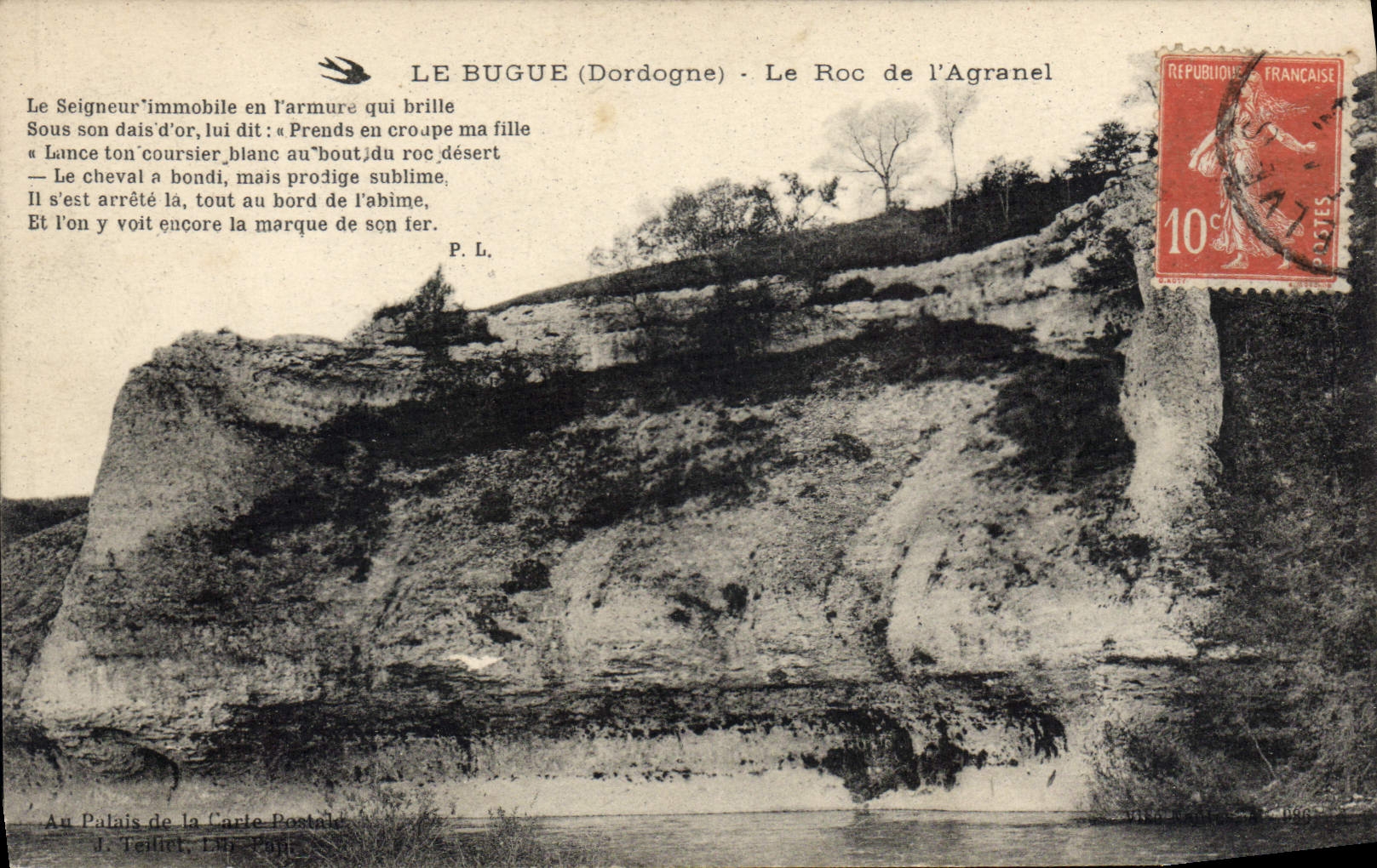 CPA LE BUGUE roc de l'Agranel