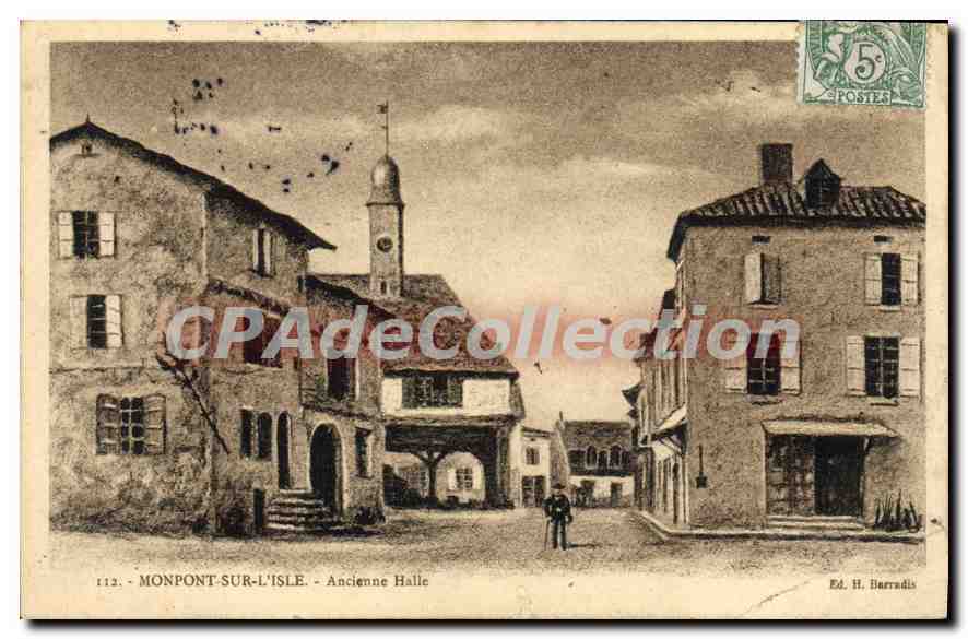 CPA MONPONT-sur-L'ISLE ancienne Halle