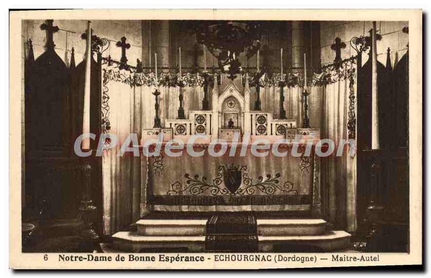 CPA ECHOURGNAC maître-Autel