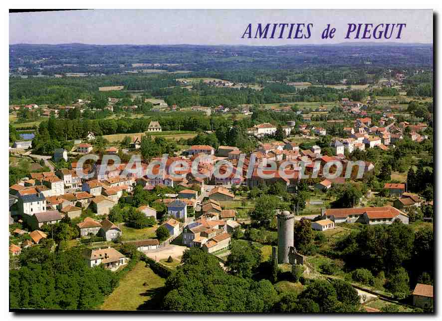 CPSM PIEGUT-PLUVIERS vue générale la Tour