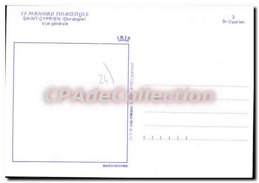 CPSM SAINT-CYPRIEN — Verso