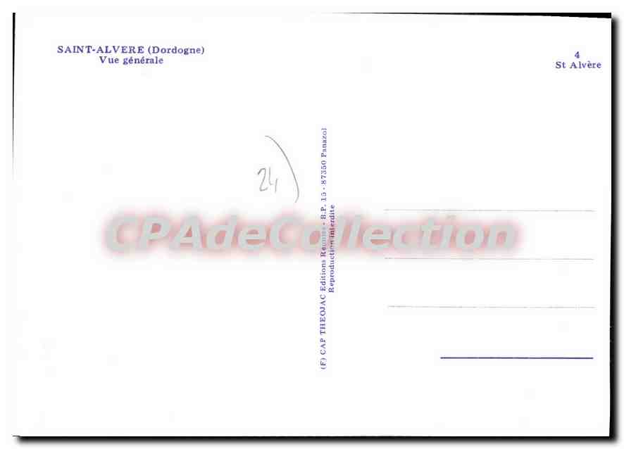 CPSM SAINT-ALVERE — Verso