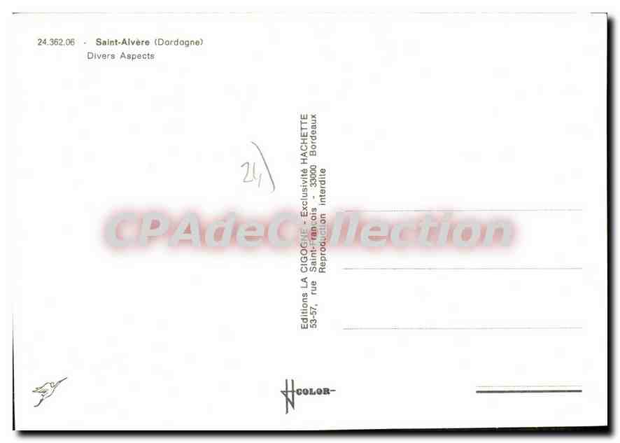CPSM SAINT-ALVERE divers aspects — Verso