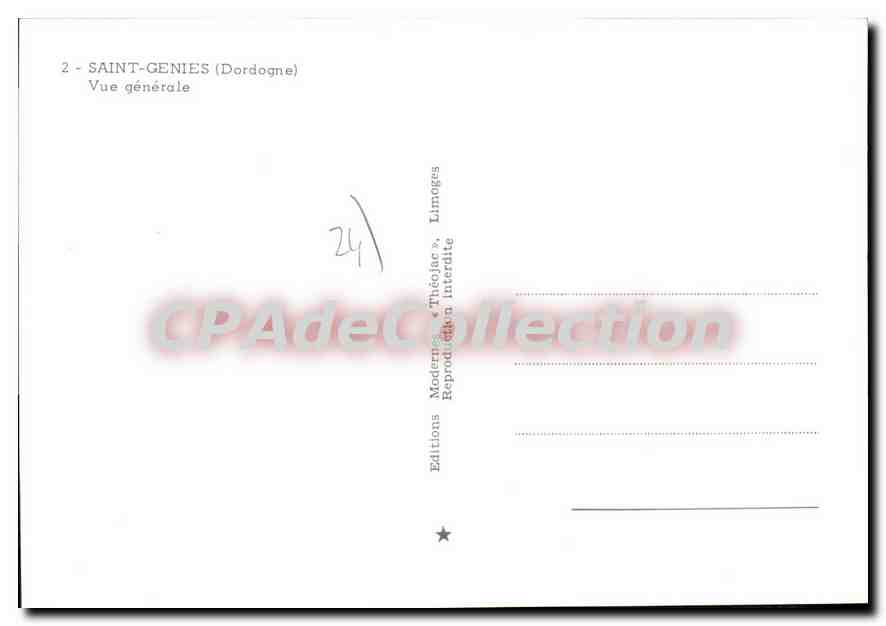 CPSM SAINT-GENIES — Verso