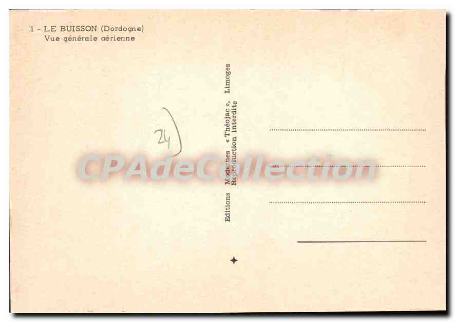 CPSM Le Buisson Vue Generale Aerienne — Verso