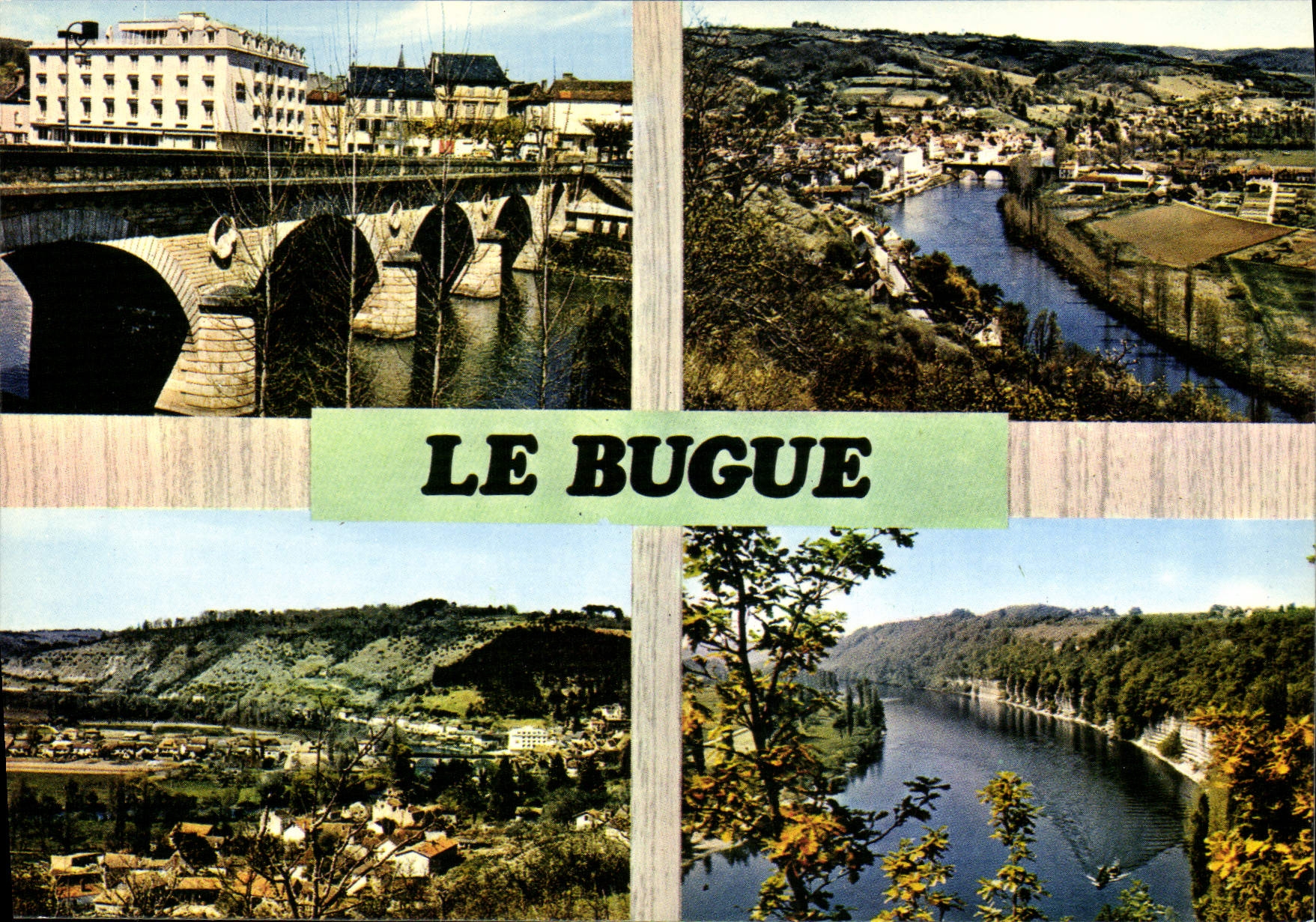 CPSM Le Bugue Sur Vezere Le Pont Et I'Hotel Royal