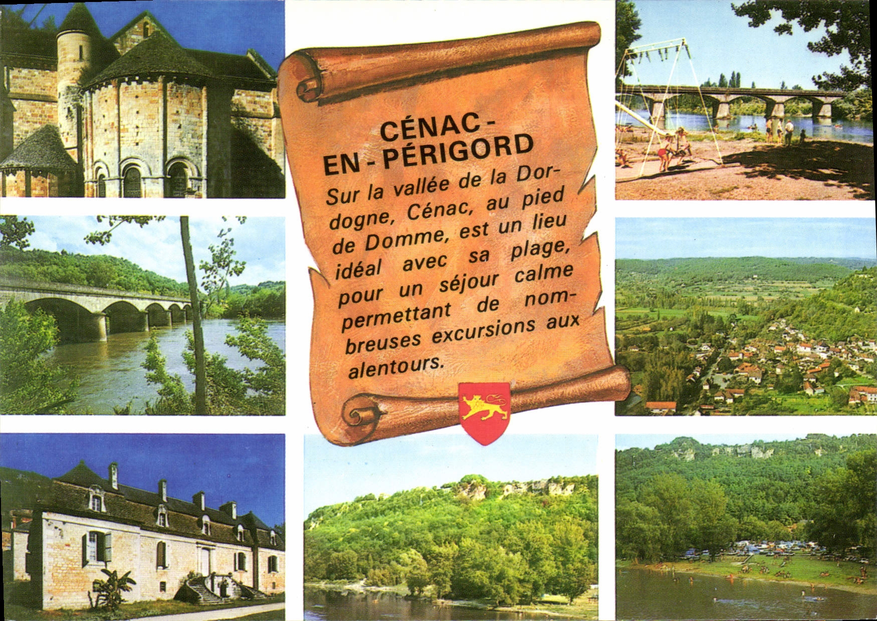CPSM Cenac L'Eglise Le Pont Le Château camping