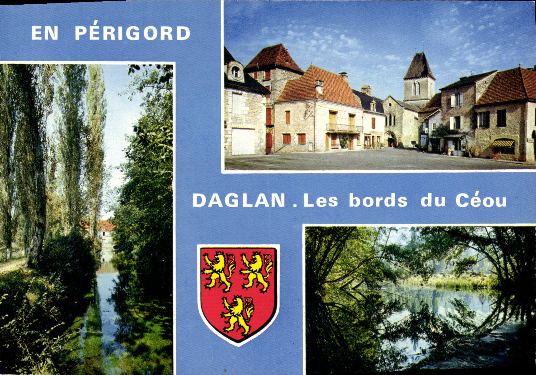 CPSM Daglan La Place Les Bords Du Ceou Le Moulin De Concazal