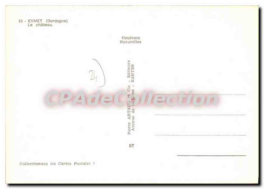 CPSM Eymet Le Chateau — Verso