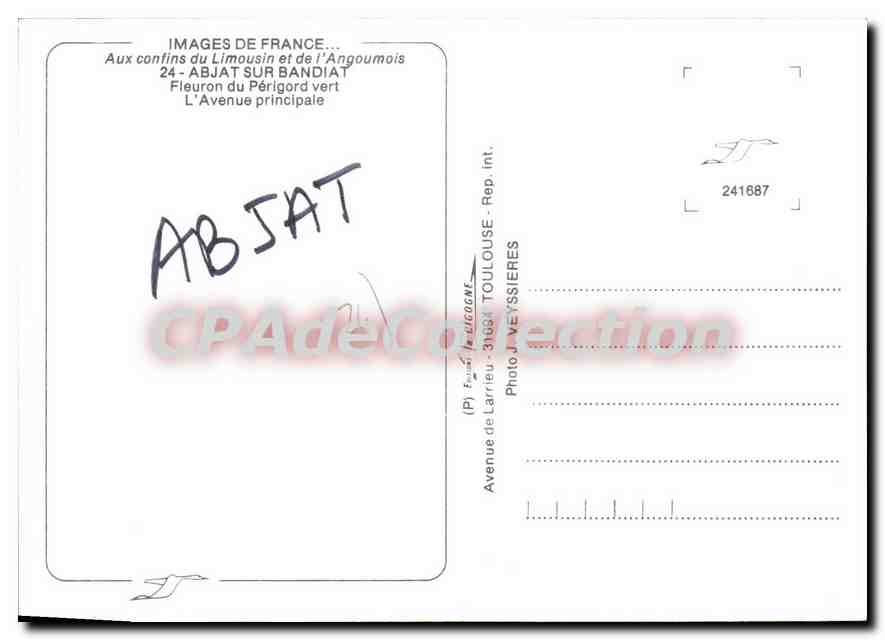 CPSM Abjat Sur Bandiat Fleuron Du Perigord Vert — Verso