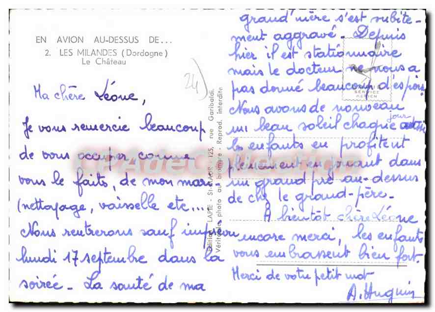 Les Milandes (Dordogne) — Le Château — Larté Service Aérien — Reverso