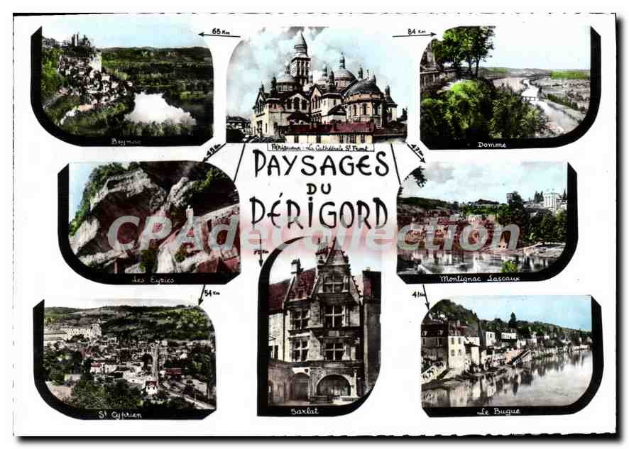 Landschaften der Dordogne — Montignac Lascaux, Sarlat, Beynac, Domme, St Cyprien, Le Bugue — Edition RENÉ DROLE