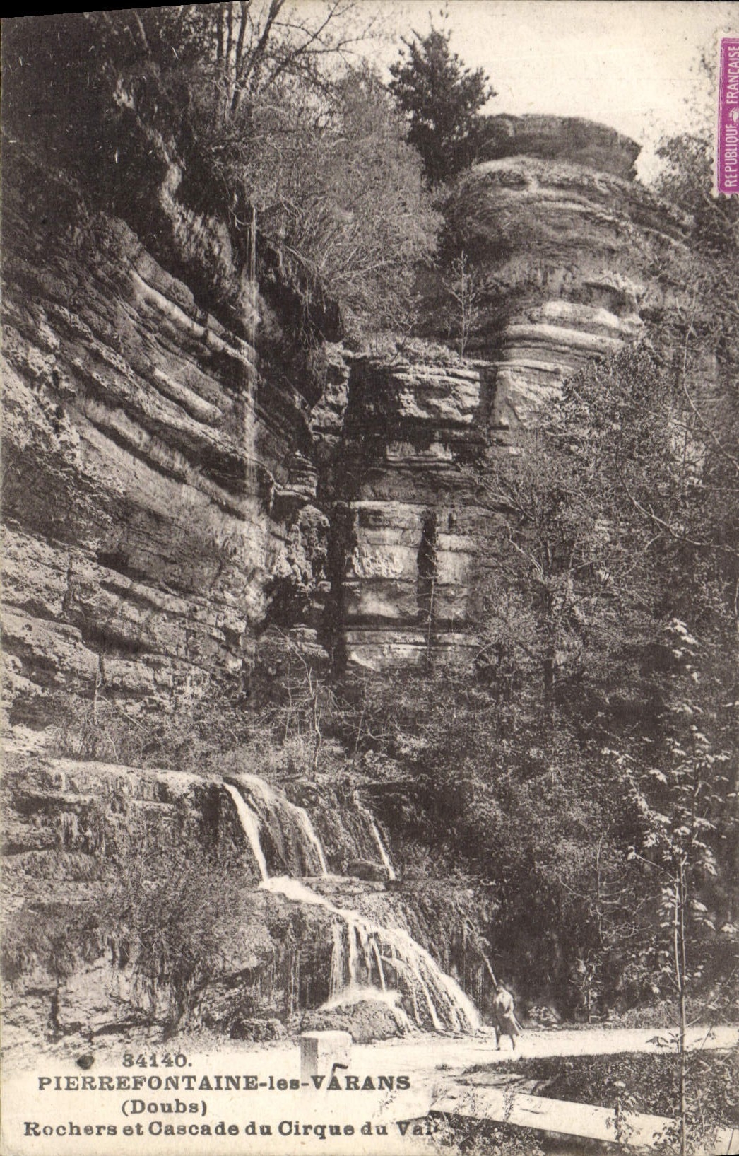 Pierrefontaine-les-Varans — Rochers et Cascade du Cirque du Val — Éditions C. L. B. Besutcon