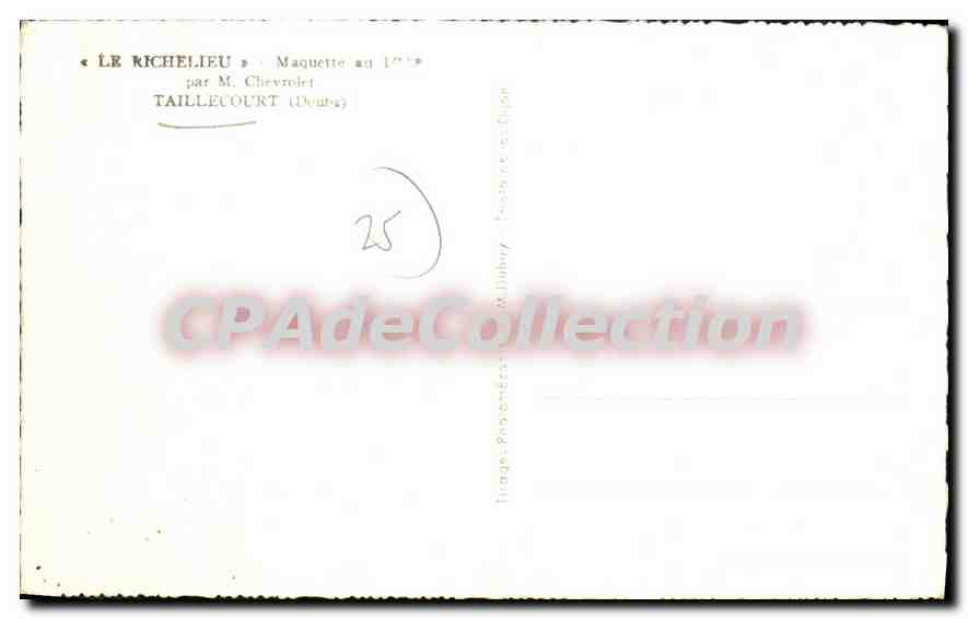 Le Richelieu — Maquette au 1/100e — par M. Chevrolet, TAILLECOURT (Doubs) — Reverso
