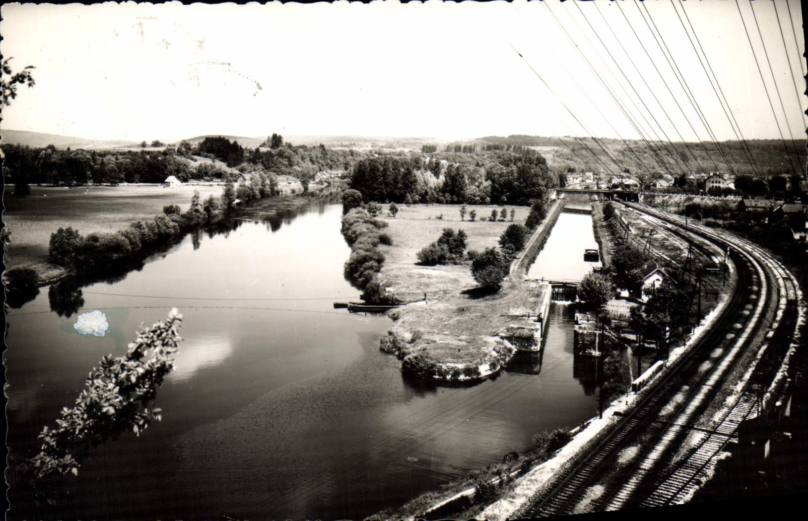 CPA L'Isle Sur Le Doubs Junction Du Canal Et Du Doubs
