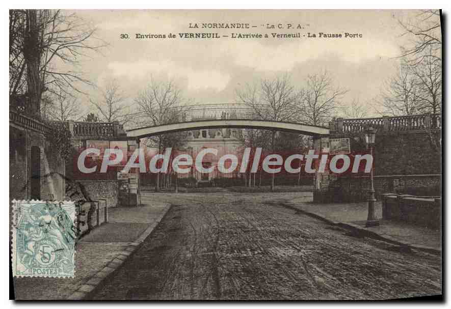 Verneuil - L'Arrivée à Verneuil - La Fausse Porte — La C.P.A. n°30