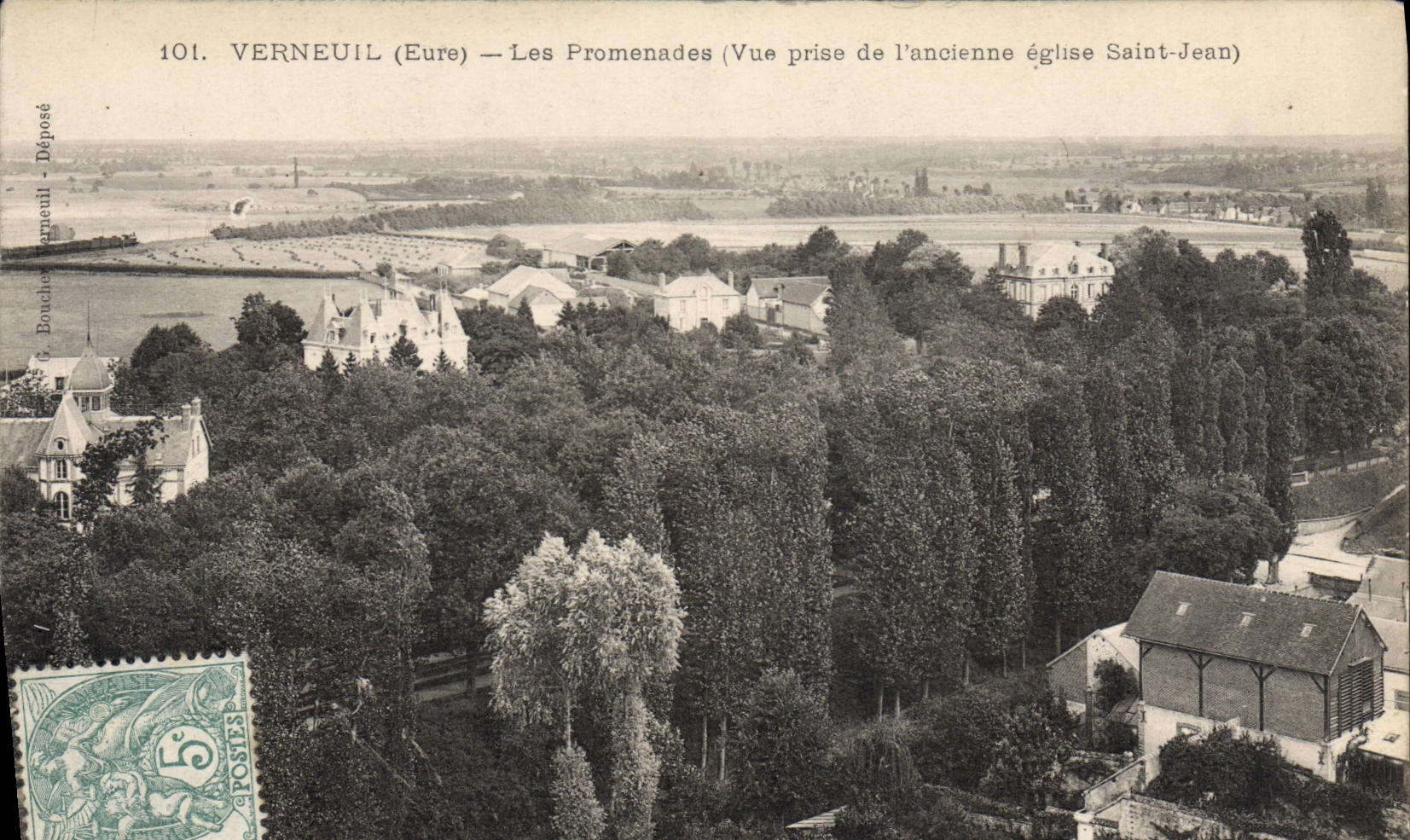 Verneuil (Eure) — Les Promenades (Vue prise de l'ancienne église Saint-Jean)