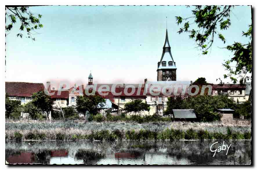 Breteuil-sur-Iton — Vue du bord de l'Iton vers l'église — Gaby