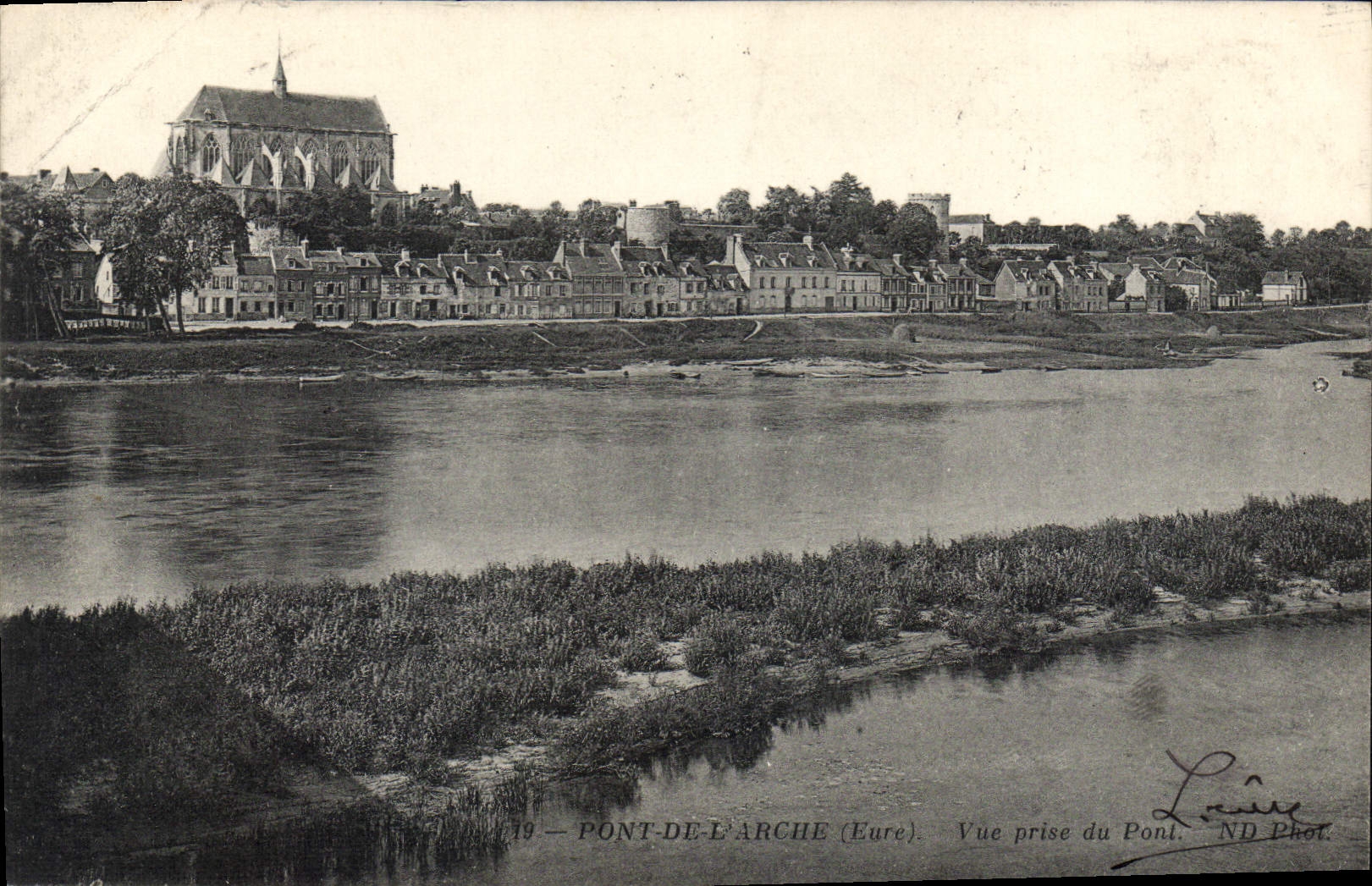 CPA Pont De L'Arche Vue Prise Du Pont
