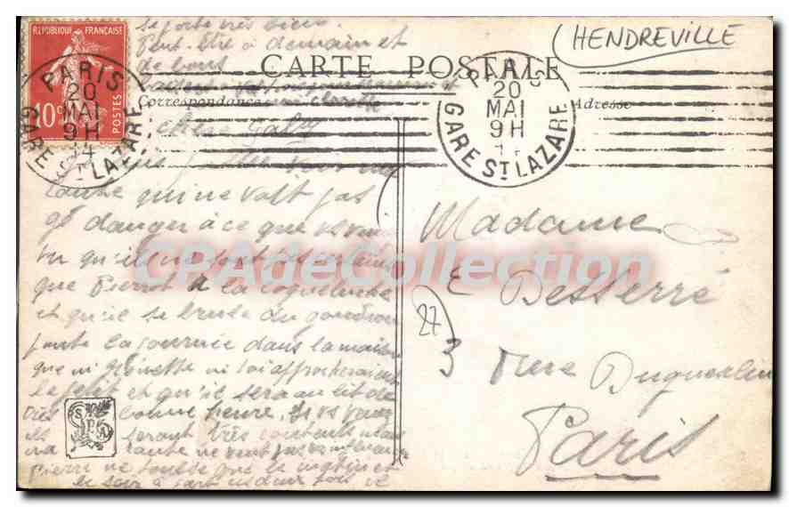 Le Matin à Hendreville — Salon de 1914 — Albert RICOLOT — AU BON MARCHÉ - PARIS — Reverso