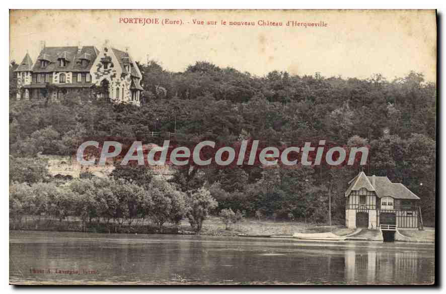CPA Portejoie Vue Sur Le Nouveau Chateau D'Herqueville