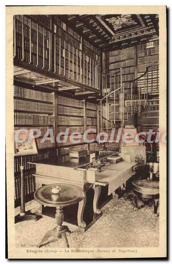CPA Broglie La Bibliotheque Bureau De Napoleon