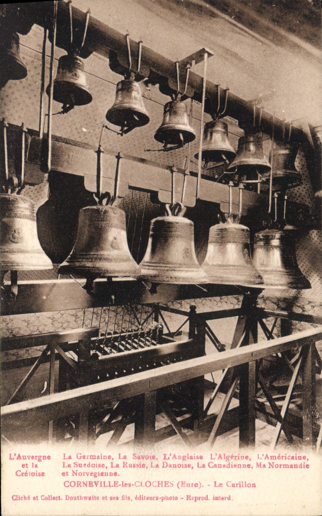 Le Carillon de Corneville-les-Cloches (Eure) — Collection de cloches nationales — éditeurs Douthwaite et ses fils