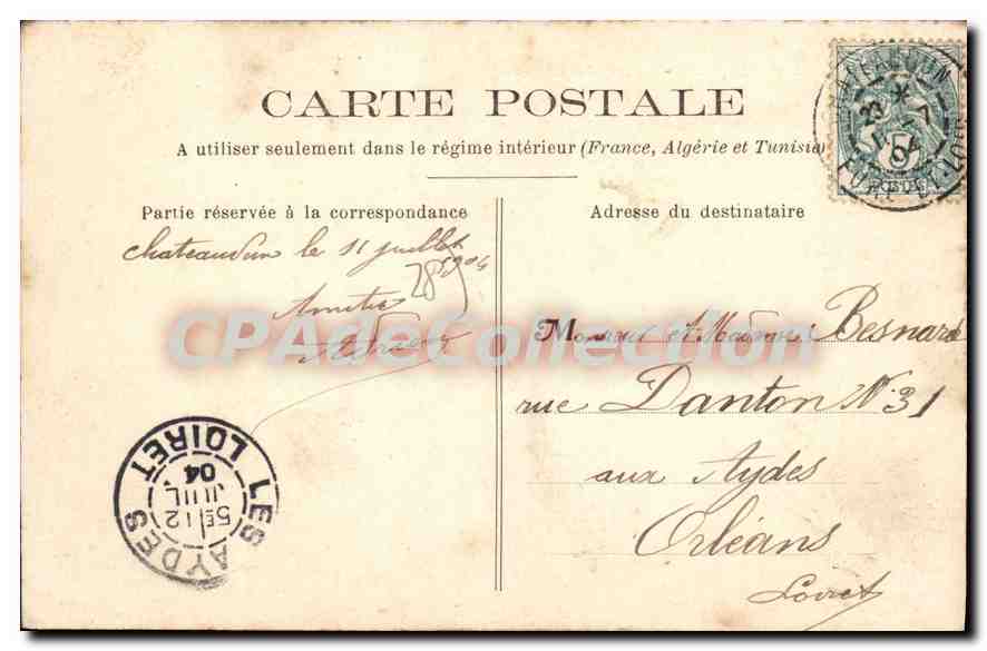 CPA Chateaudun Le Pont St Medard Et Le Chateau — Verso