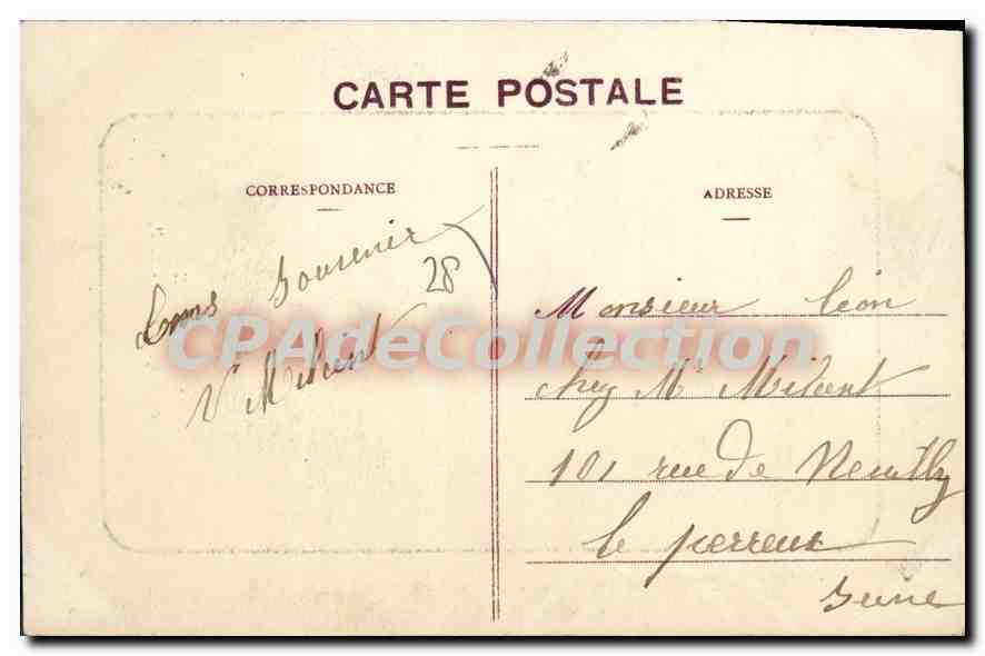CPA Dreux Ancien Hotel De Ville — Verso
