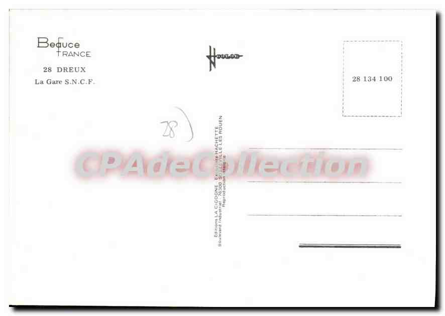 Gare de Dreux — vue extérieure — éditeur La Cogne, 28 134 100 — Reverso