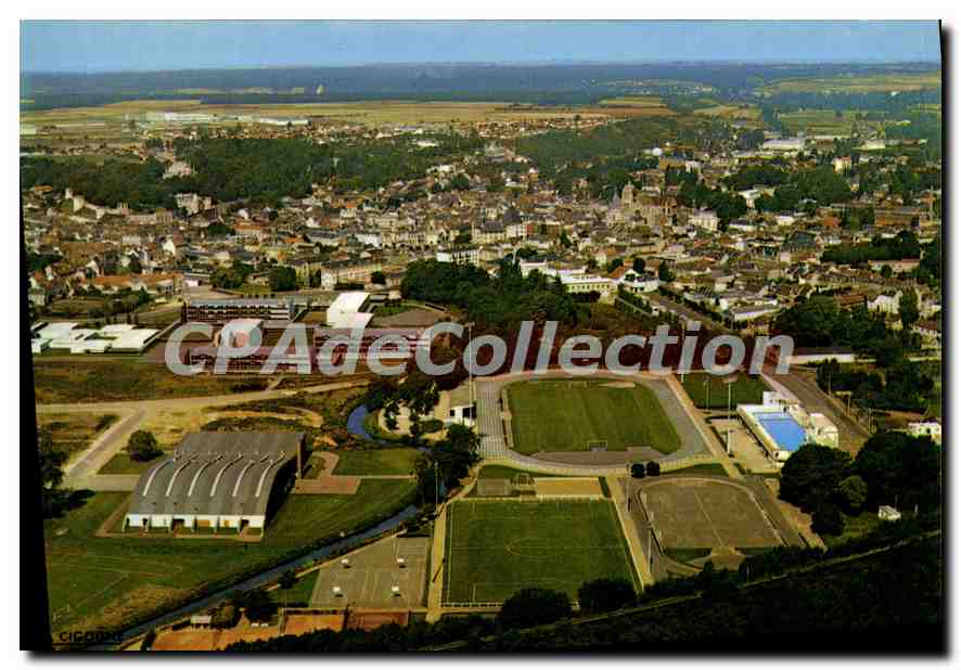 Béduer - France - Dreux (28) — Vue aérienne, le Stade et la Salle des Sports — Éditions 'LA CIGOGNE' - 74, rue aux Ours - 76 - ROUEN