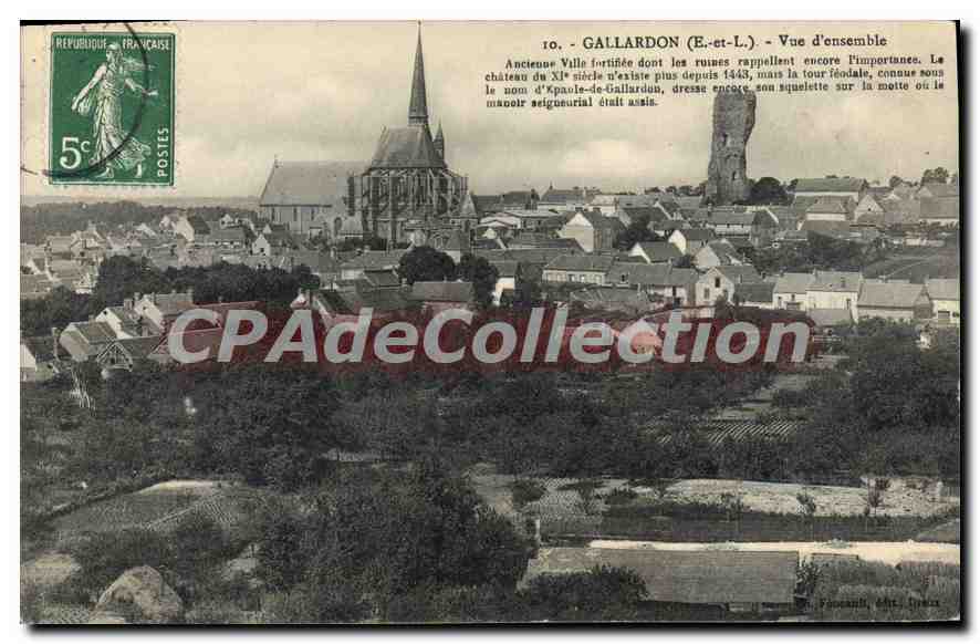 CPA Gallardon Vue D'Ensemble