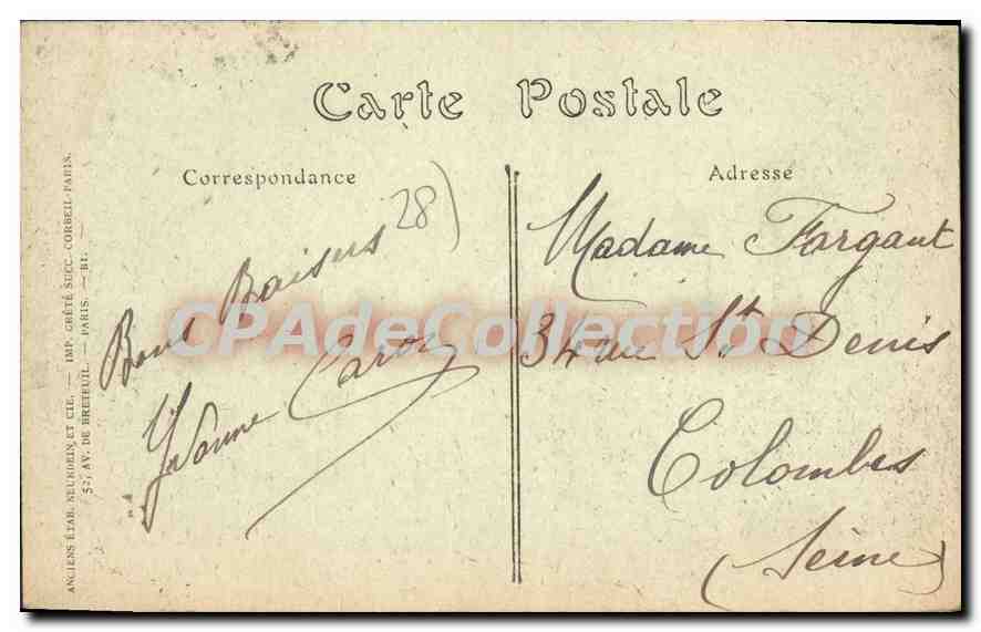 CPA Illiers Chateau De Roussainville — Verso