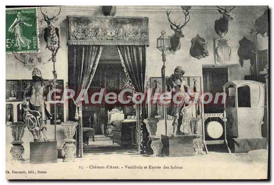 CPA Chateau D'Anet Vestibule Et Entree Des Salons