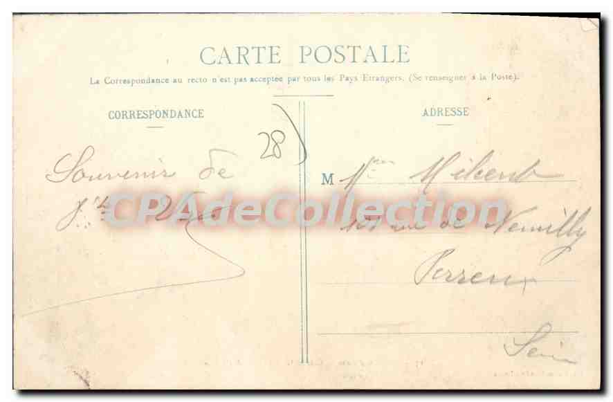 CPA Chateau D'Anet Vestibule Et Entree Des Salons — Verso