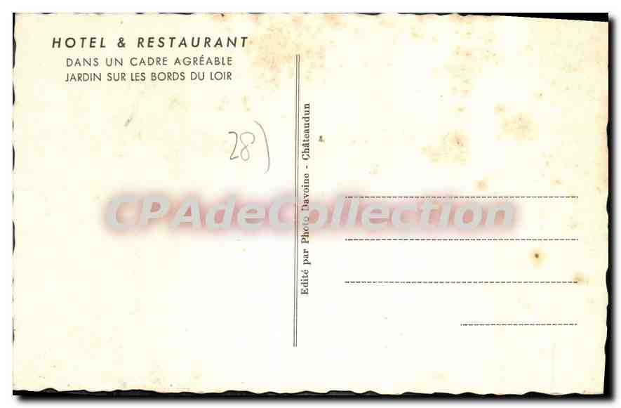 CPA Cloyes Rotisserie De I'Hotel Saint Jacques — Verso