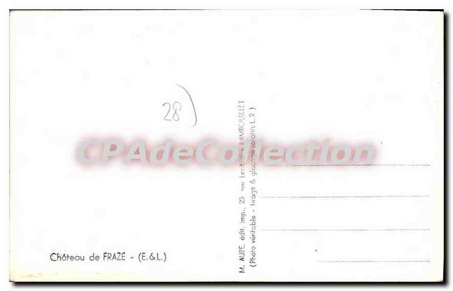 Château de FRAZÉ — (E.&L.) — Mr. AURE édit. imp. 25 rue Les Arcs - PARIS — Reverso