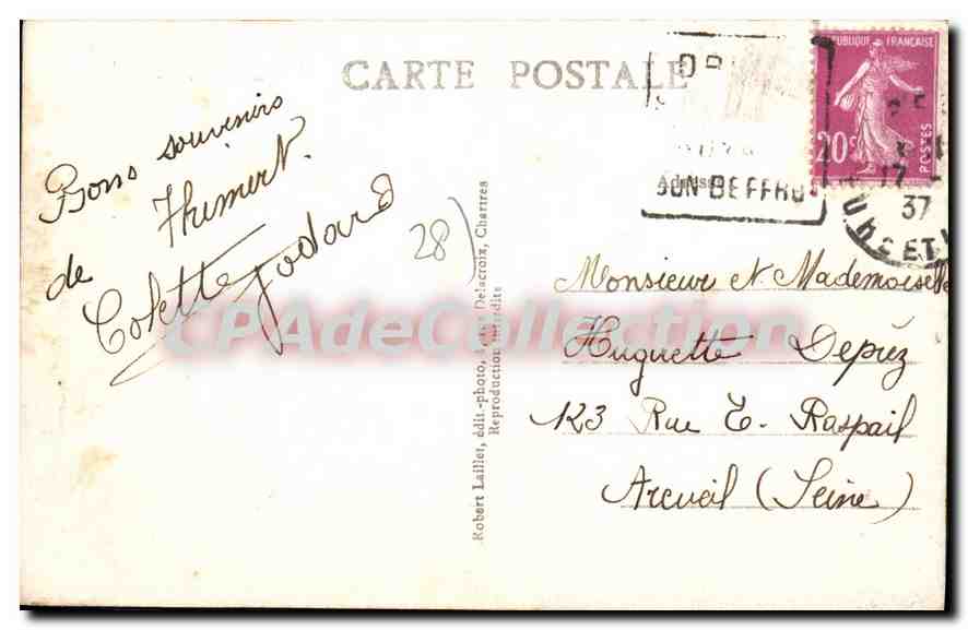 Thimert — Le vieux Château — Ancienne résidence des Bénédictins de Bonneval en 1090 — éditeur Rob — Verso