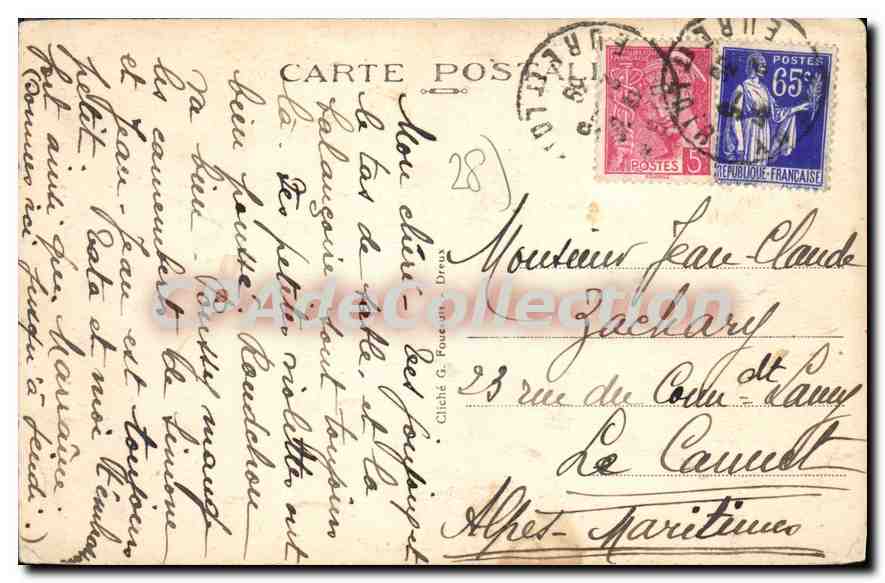 CPA Digny Chalet Normand — Verso