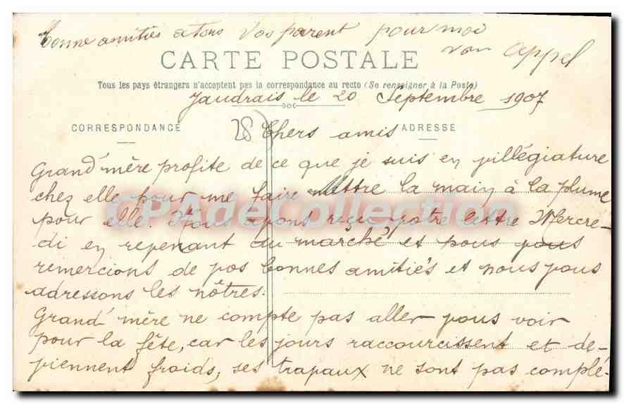 CPA Chateauneuf En Thimerais L'Hopital — Verso