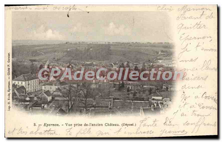 CPA Epernon Vue Prise De I'Ancien Chateau