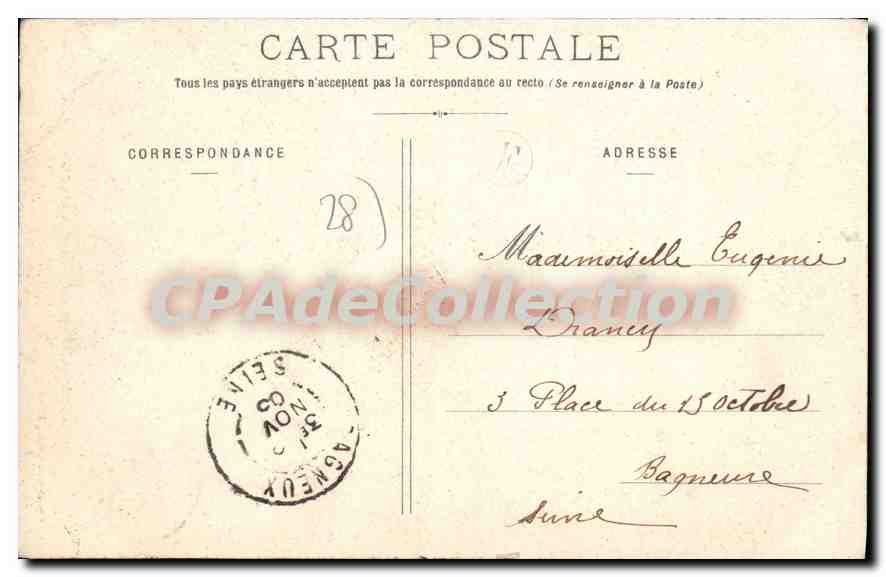 CPA Foret De Chateauneuf Le Chene St Jean — Verso