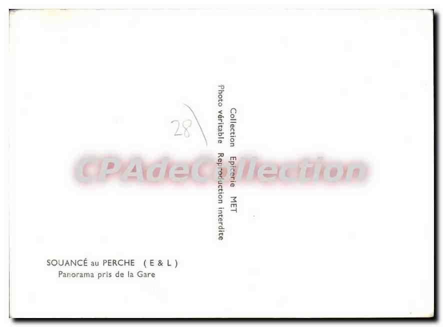 CPSM Souance Au Perche Panorama Pris De La Gare — Verso