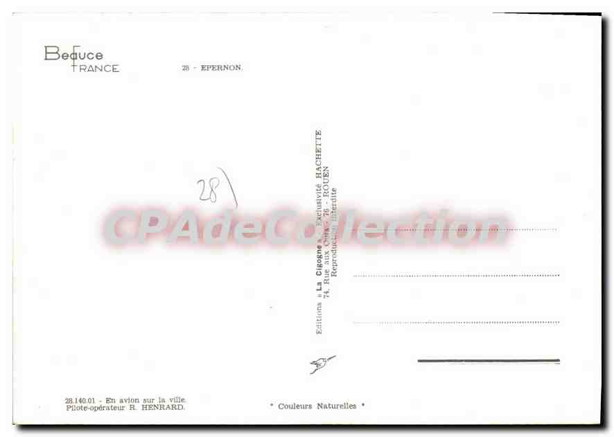 CPSM Epernon — Verso