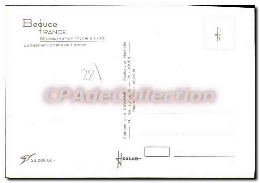 CPSM Chateaunenf En Thymerais lotissement chene de Lorette — Verso