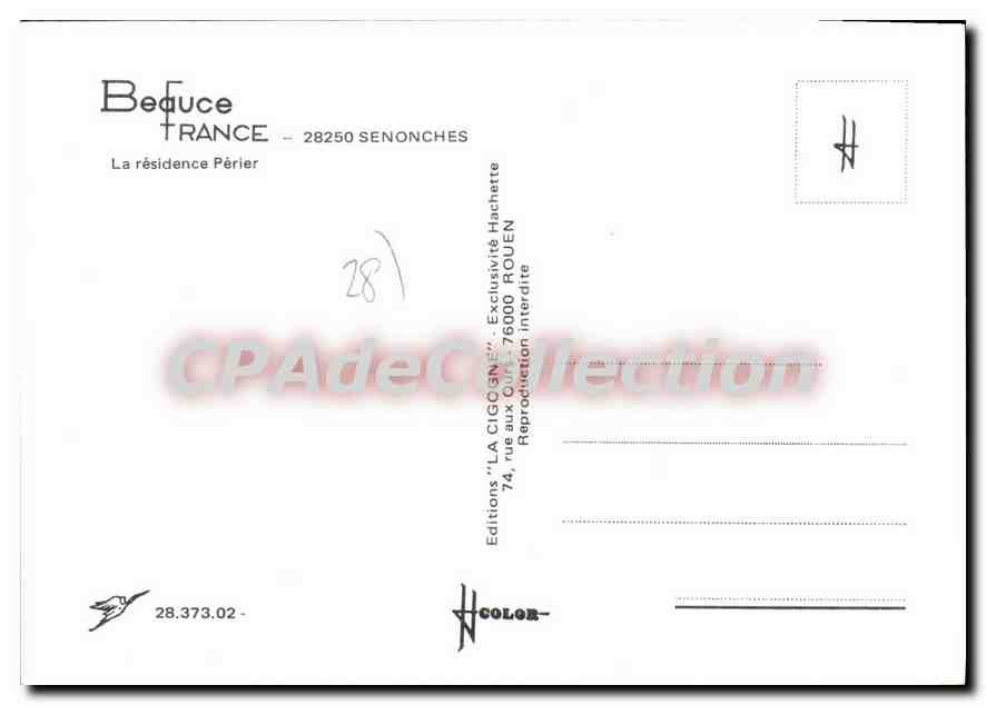 CPSM Senonches La Residence Perier — Verso