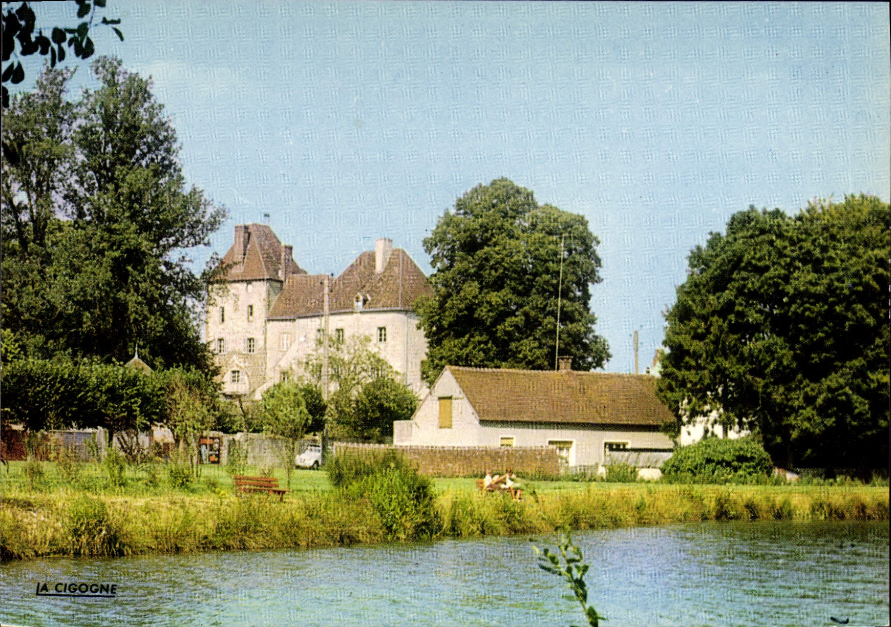 Le château de La Cigogne — vue du parc — Éditions La Cigogne, n° 28.373.04