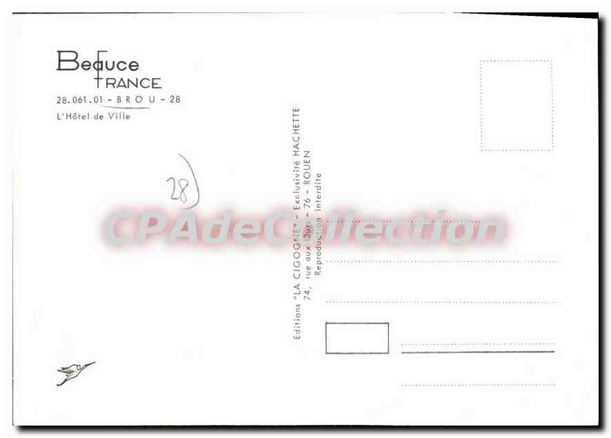 CPSM Brou L'Hotel De Ville — Verso