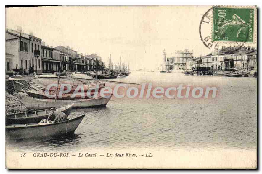 CPA Le Grau Du Roi Le Canal Les Deux Rives
