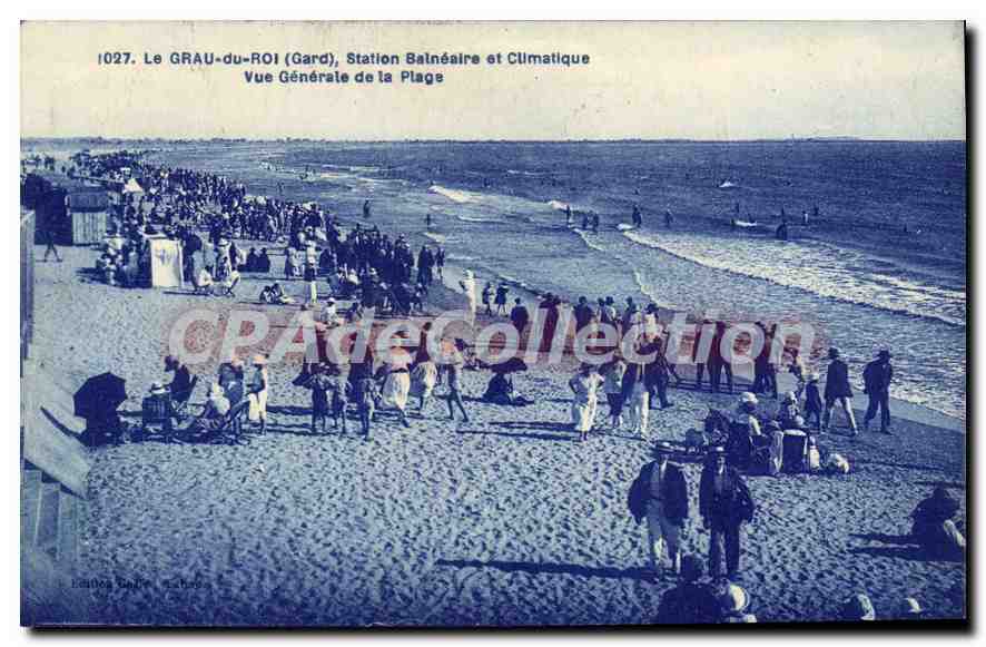 CPA Le Grau Du Roi Vue Generale De La Plage